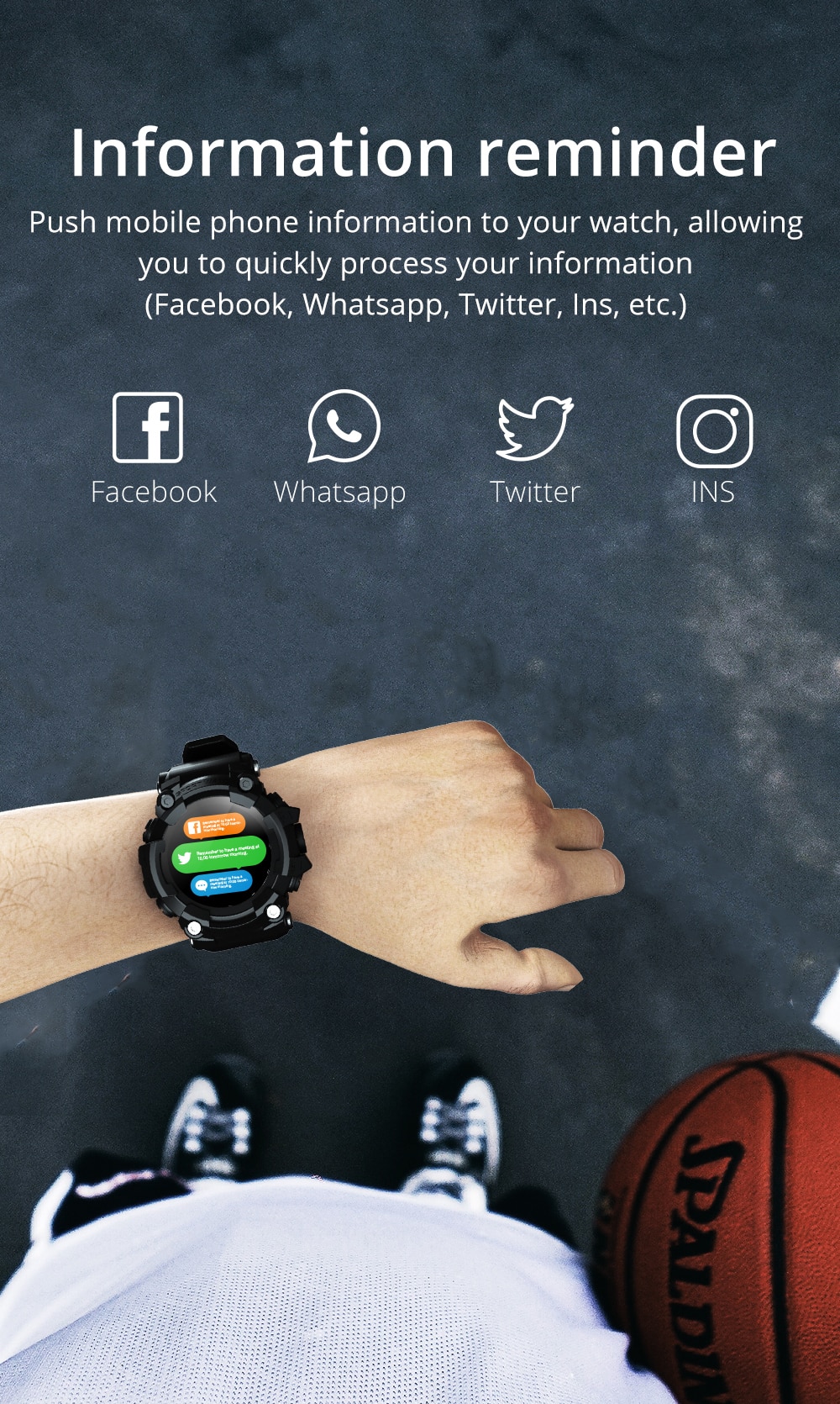 Smart Watch Men Heart Rate Monitor Blood Pressure Smartwatch Full Touch Screen Fitness Tracker For Android iOS