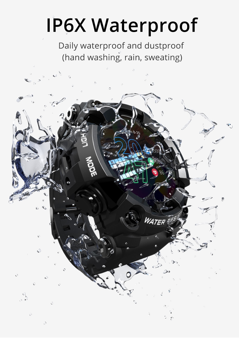 Smart Watch Men Heart Rate Monitor Blood Pressure Smartwatch Full Touch Screen Fitness Tracker For Android iOS