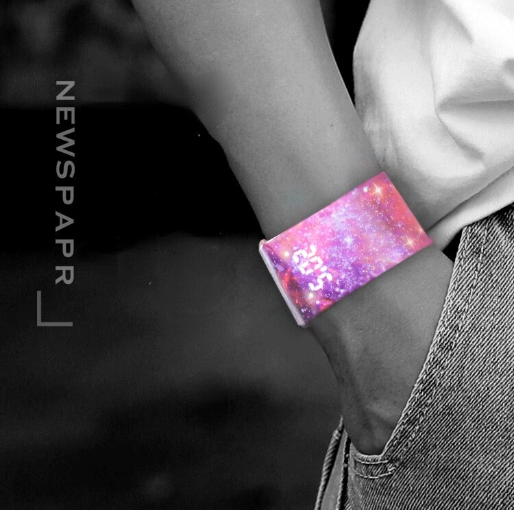 Paper Watch Waterproof Wristband LED Clock Watch Creative Digital Paper Strap Watches Sport