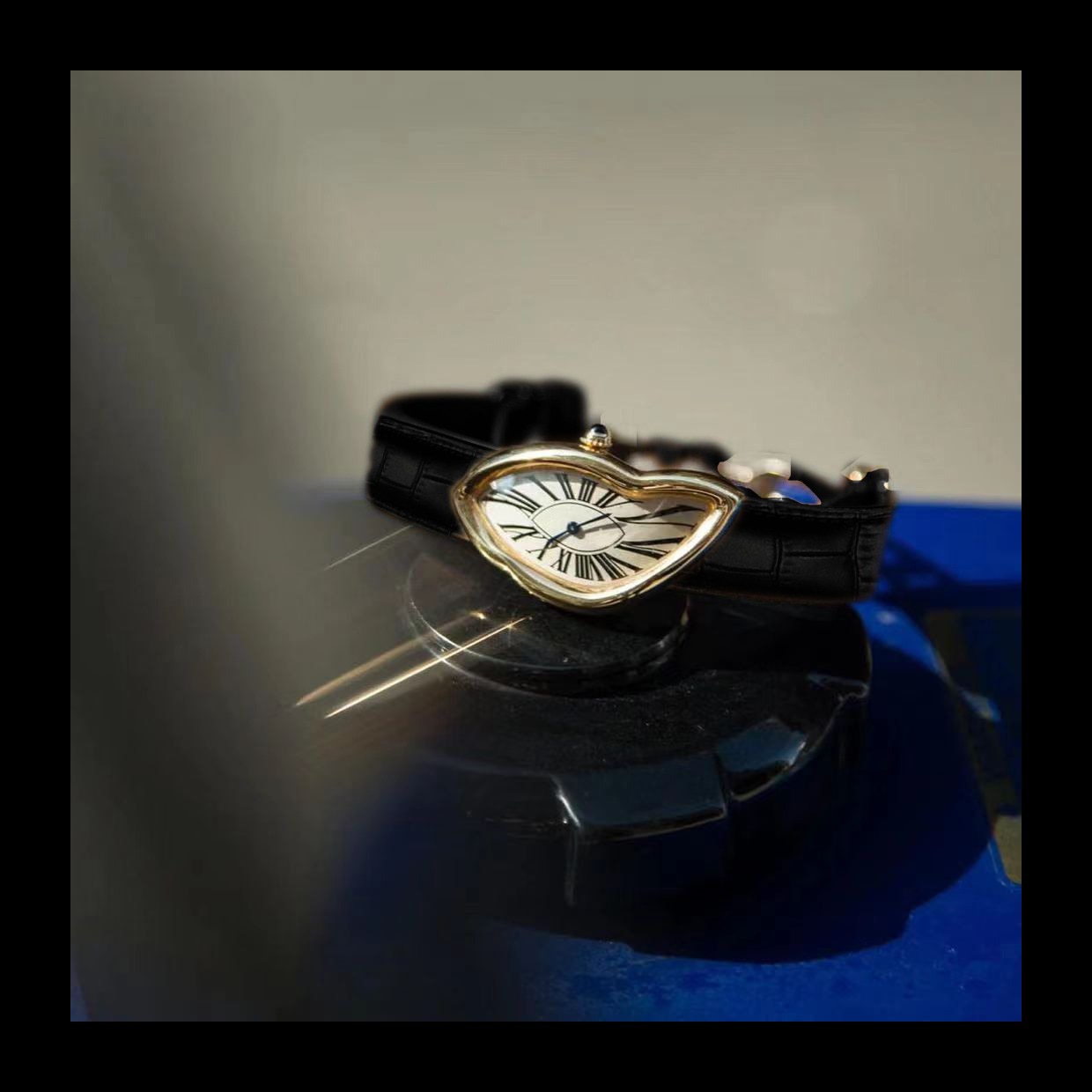 Crystal Quartz Watch MenWomen Original Surrealism Art melting Design Sapphire Waterproof Stainless Steel