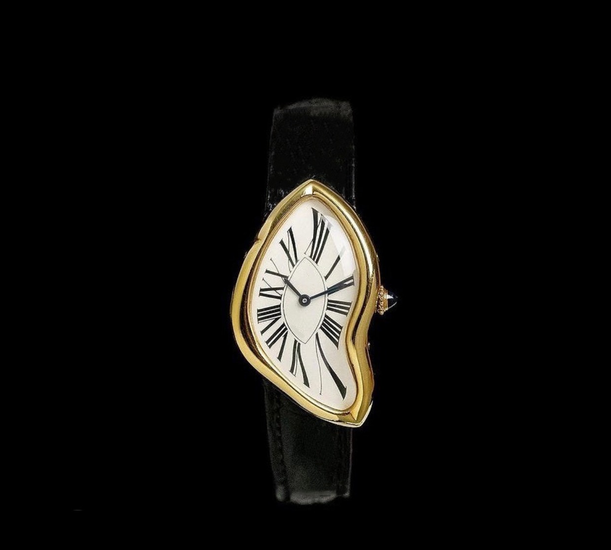 Crystal Quartz Watch MenWomen Original Surrealism Art melting Design Sapphire Waterproof Stainless Steel