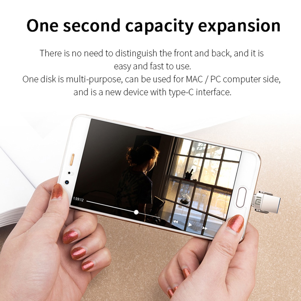 U Disk Type-C USB 3.1 2TB-128GB Interface Mobile Phone Computer Mutual Transmission Portable USB Memory Xiaomi