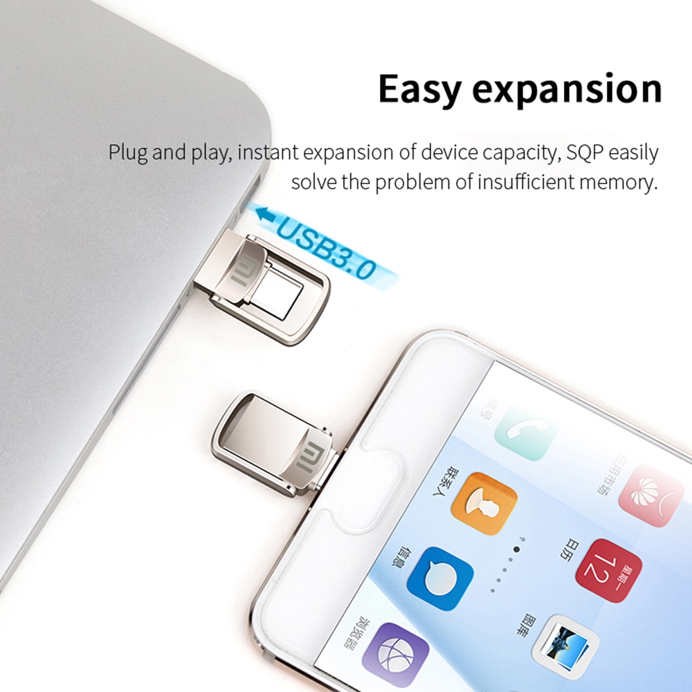 U Disk Type-C USB 3.1 2TB-128GB Interface Mobile Phone Computer Mutual Transmission Portable USB Memory Xiaomi