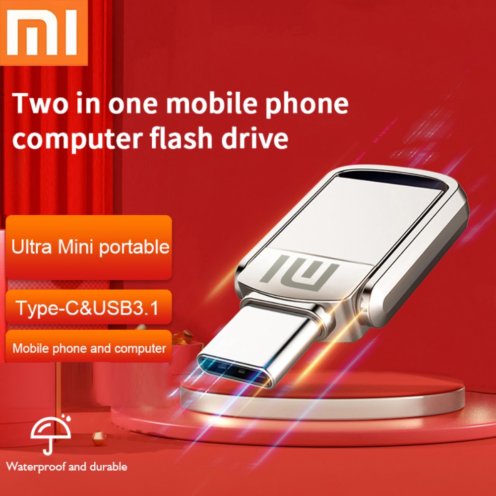 U Disk Type-C USB 3.1 2TB-128GB Interface Mobile Phone Computer Mutual Transmission Portable USB Memory Xiaomi