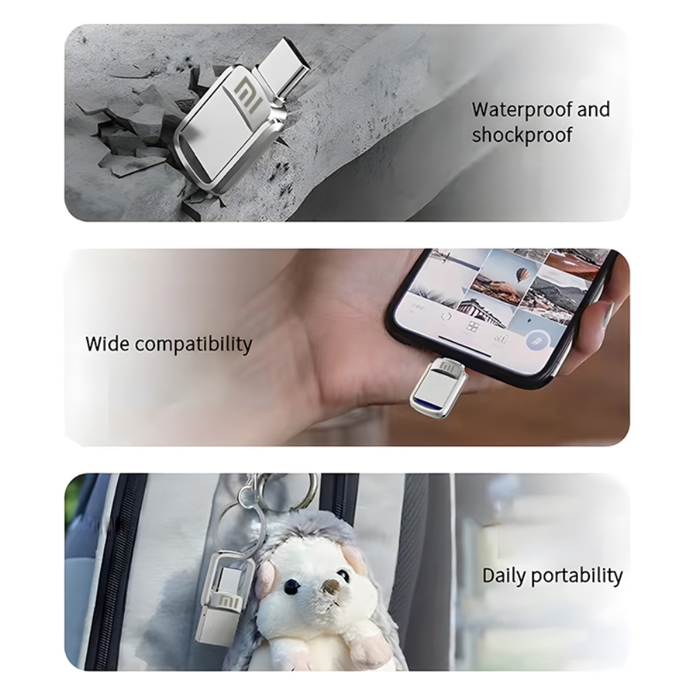 U Disk Type-C USB 3.1 2TB-128GB Interface Mobile Phone Computer Mutual Transmission Portable USB Memory Xiaomi