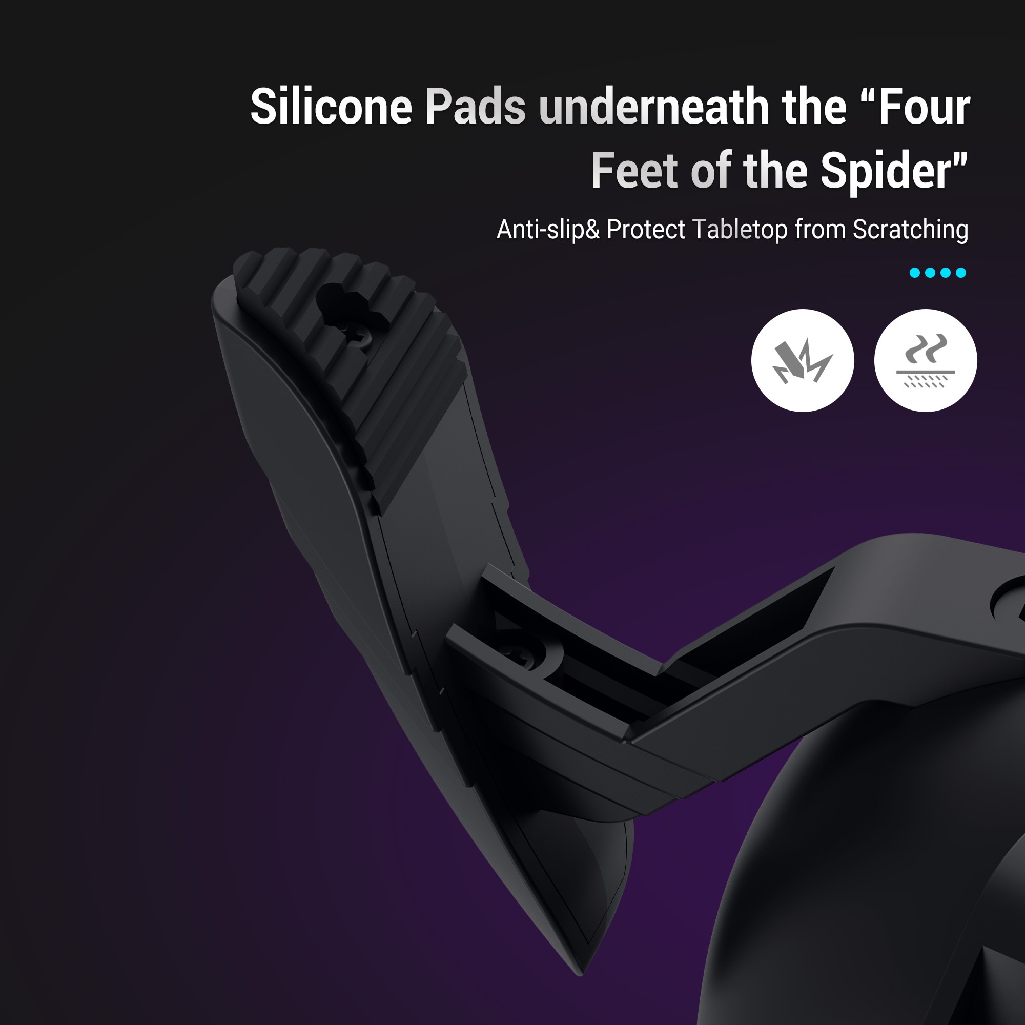 Gaming Mouse Cable Holder Bungee Winder Flexible Cord Clip for Esports Gaming with 2-USB ports+Type-C port
