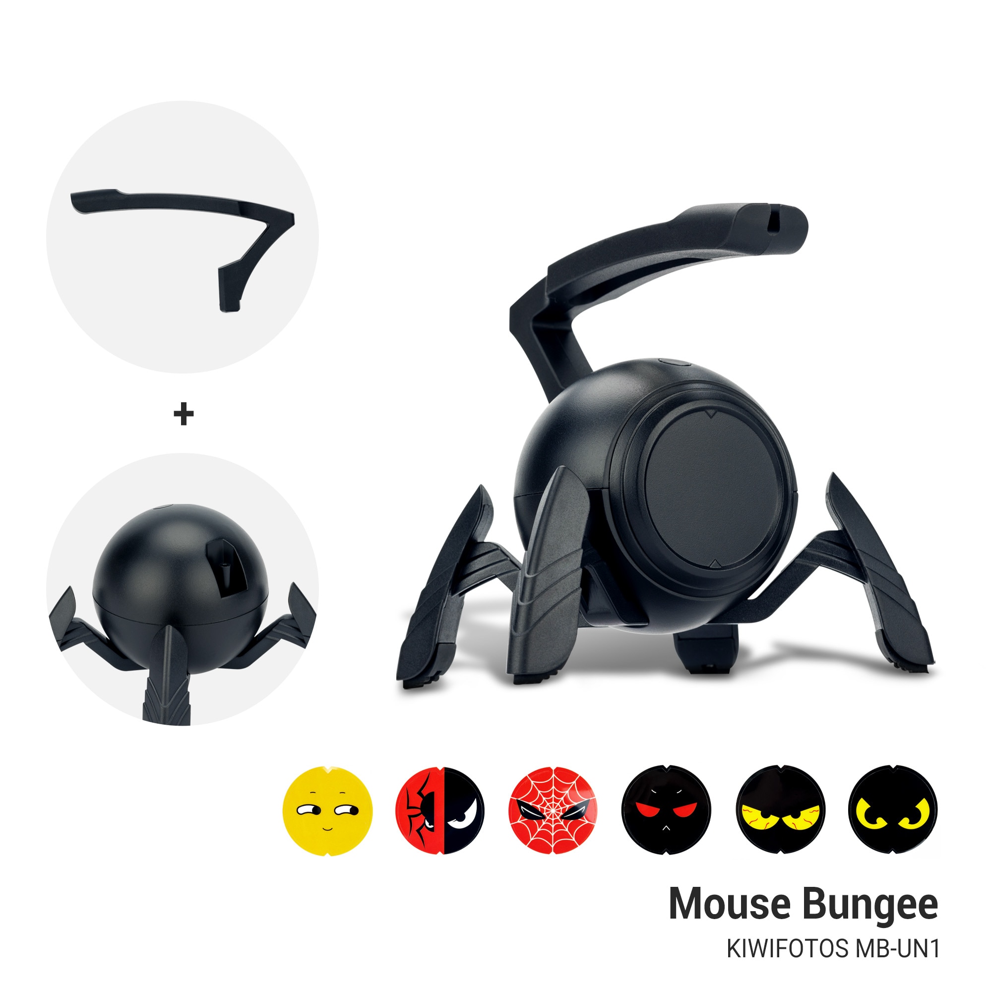 Gaming Mouse Cable Holder Bungee Winder Flexible Cord Clip for Esports Gaming with 2-USB ports+Type-C port