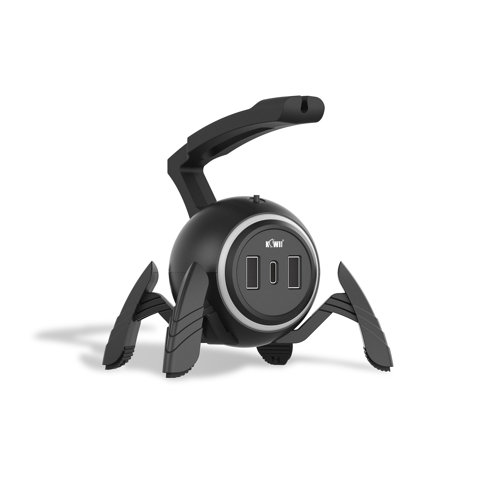 Gaming Mouse Cable Holder Bungee Winder Flexible Cord Clip for Esports Gaming with 2-USB ports+Type-C port