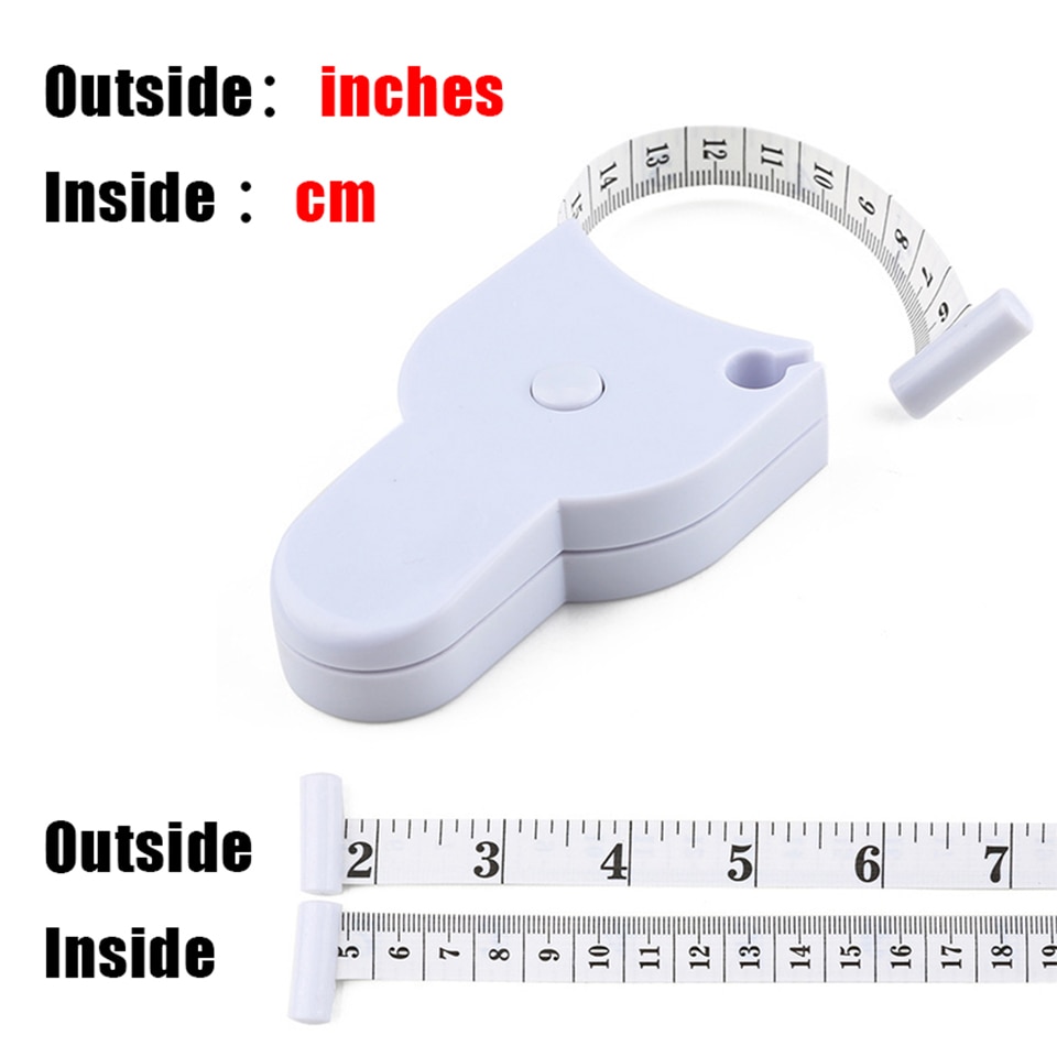 Self-tightening Body Measuring Tape Ruler 150cm/60 Inch Sewing Measure Ruler Meter Film for Waist Chest Legs Self-tightening Body Measuring Tape Ruler 150cm/60 Inch Sewing Measure Ruler Meter Film for Waist Chest Legs