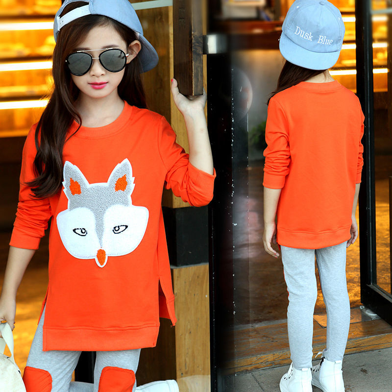 Girls Clothes Set Jacket+Trousers Pants 2PCS Children Clothing for Girl Teen Kids 8-12 Year