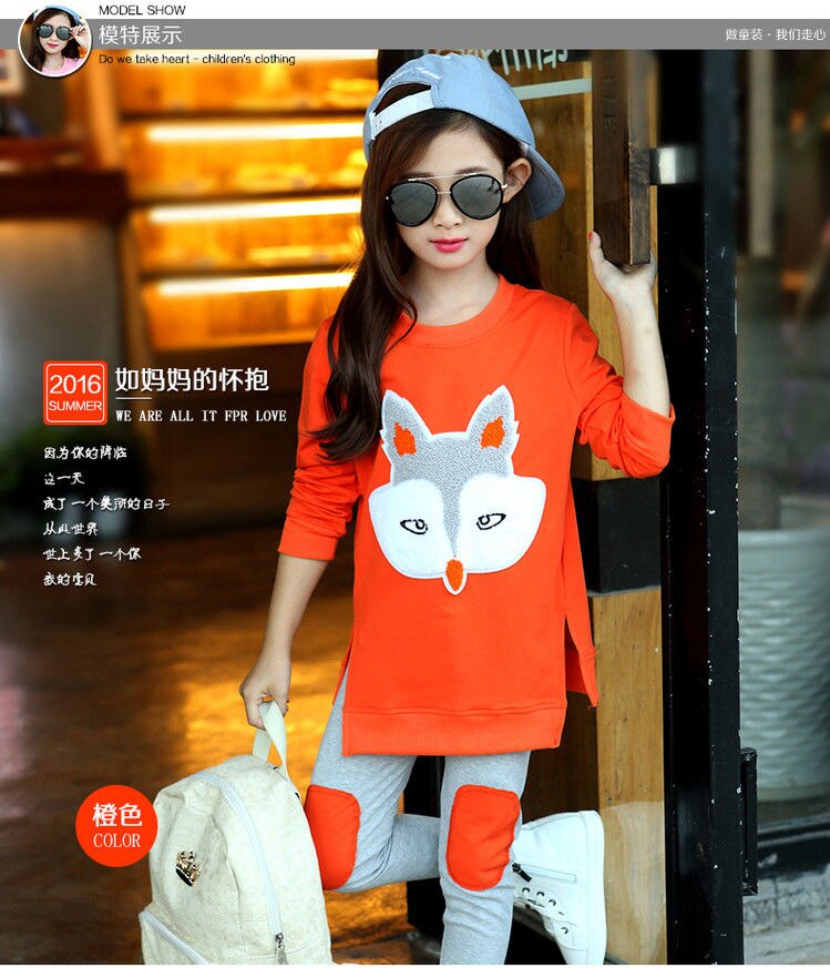 Girls Clothes Set Jacket+Trousers Pants 2PCS Children Clothing for Girl Teen Kids 8-12 Year