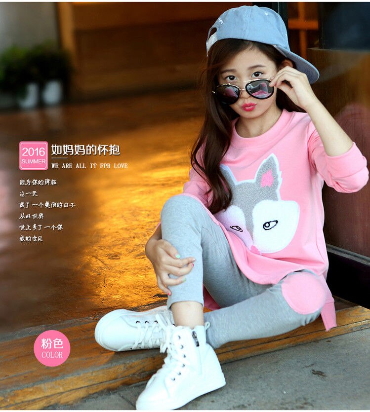 Girls Clothes Set Jacket+Trousers Pants 2PCS Children Clothing for Girl Teen Kids 8-12 Year
