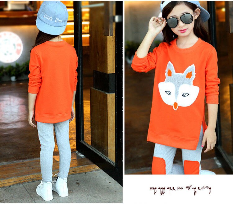 Girls Clothes Set Jacket+Trousers Pants 2PCS Children Clothing for Girl Teen Kids 8-12 Year
