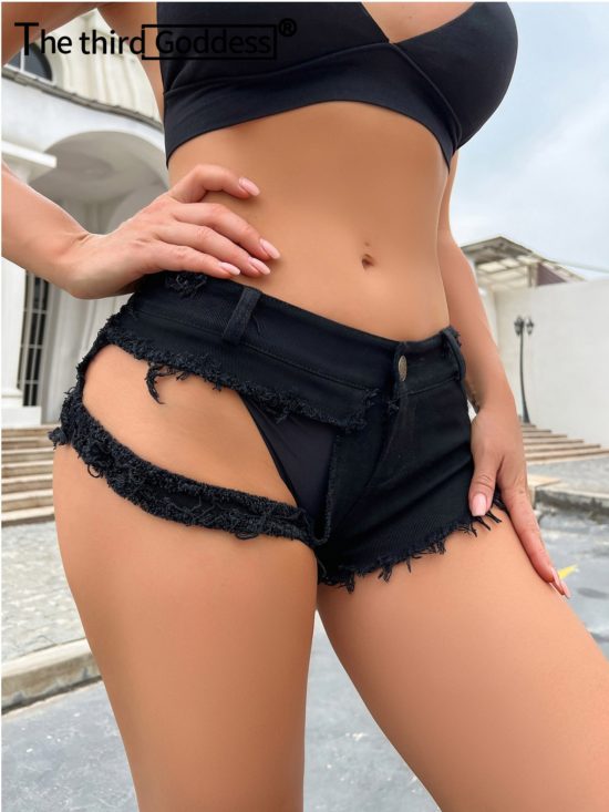 Sexy denim shorts women clothing Pole dance mini night club party jeans pants - Image 2