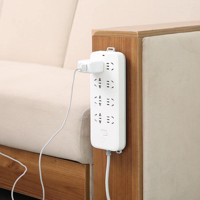 Socket Fixer Cable Organizer Wall Hanging Power Strip Holder Fixator Plug-in Removable Self-Adhesive