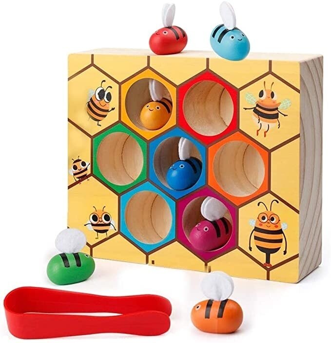 Pull Carrot Set Wooden Toy Shape Matching Puzzle Kids Wood Game Educational Montessori Toys For Children