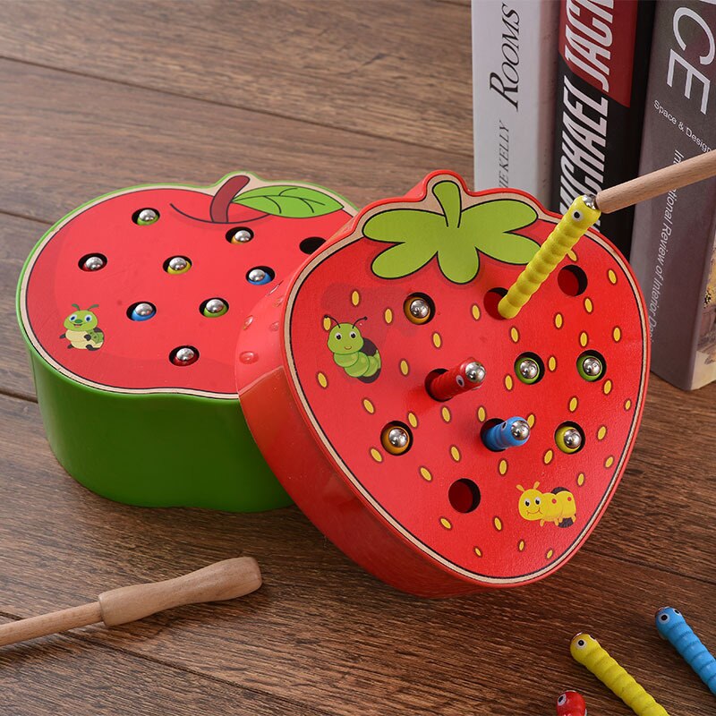 Pull Carrot Set Wooden Toy Shape Matching Puzzle Kids Wood Game Educational Montessori Toys For Children