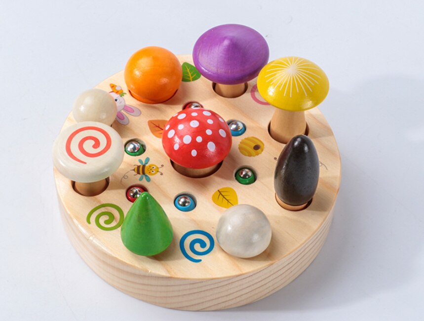 Pull Carrot Set Wooden Toy Shape Matching Puzzle Kids Wood Game Educational Montessori Toys For Children