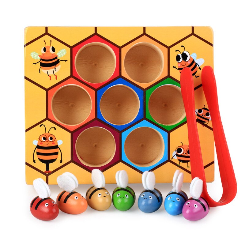 Pull Carrot Set Wooden Toy Shape Matching Puzzle Kids Wood Game Educational Montessori Toys For Children