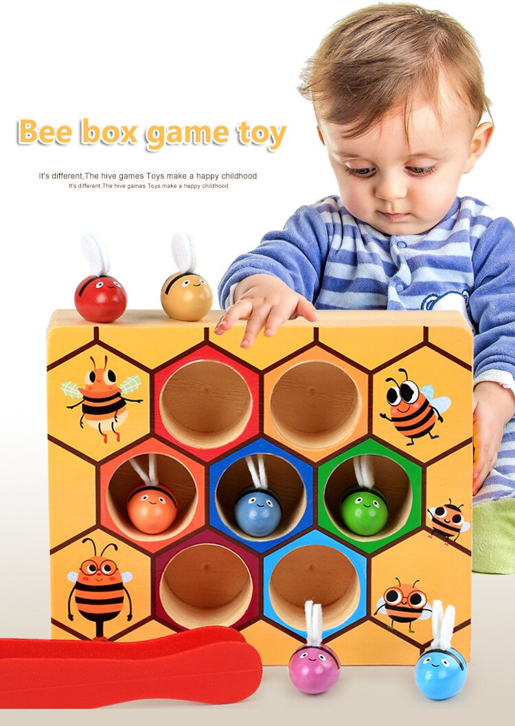 Pull Carrot Set Wooden Toy Shape Matching Puzzle Kids Wood Game Educational Montessori Toys For Children