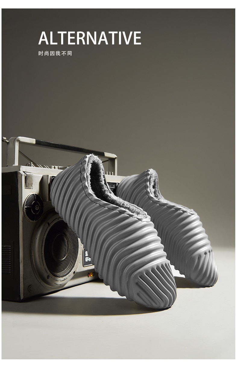 Sneakers Slippers New Soft Non-Slip Home Shoes Yeez Winter Warm Plush Cozy Rubber Waterproof Shoes