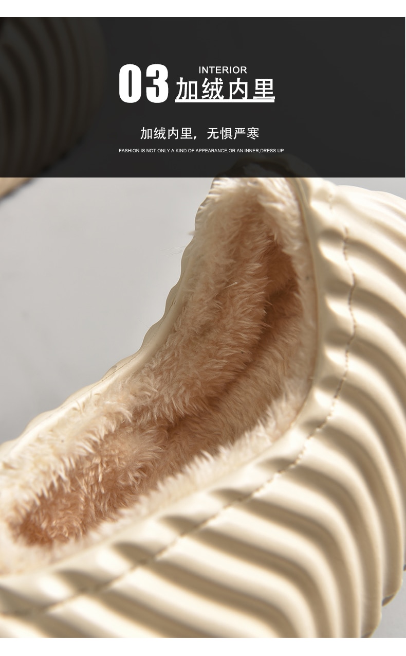 Sneakers Slippers New Soft Non-Slip Home Shoes Yeez Winter Warm Plush Cozy Rubber Waterproof Shoes