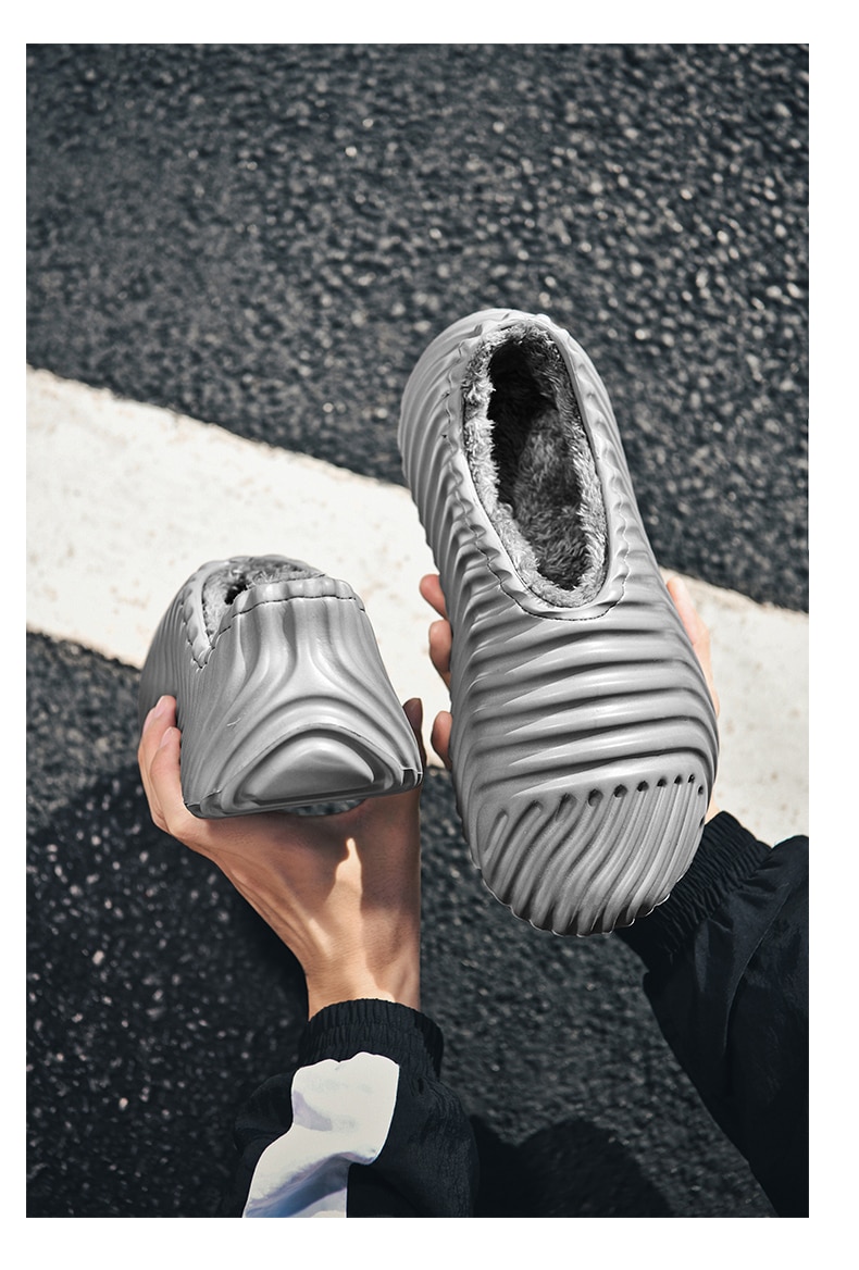 Sneakers Slippers New Soft Non-Slip Home Shoes Yeez Winter Warm Plush Cozy Rubber Waterproof Shoes