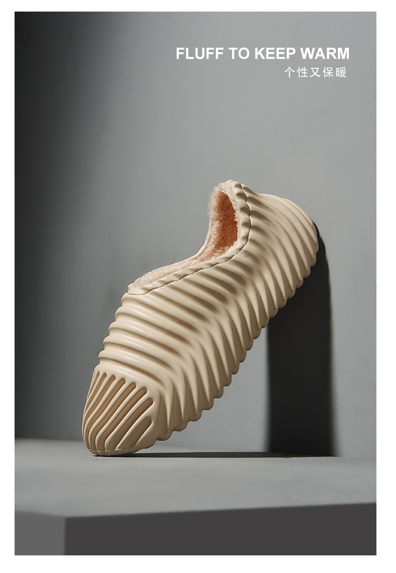 Sneakers Slippers New Soft Non-Slip Home Shoes Yeez Winter Warm Plush Cozy Rubber Waterproof Shoes