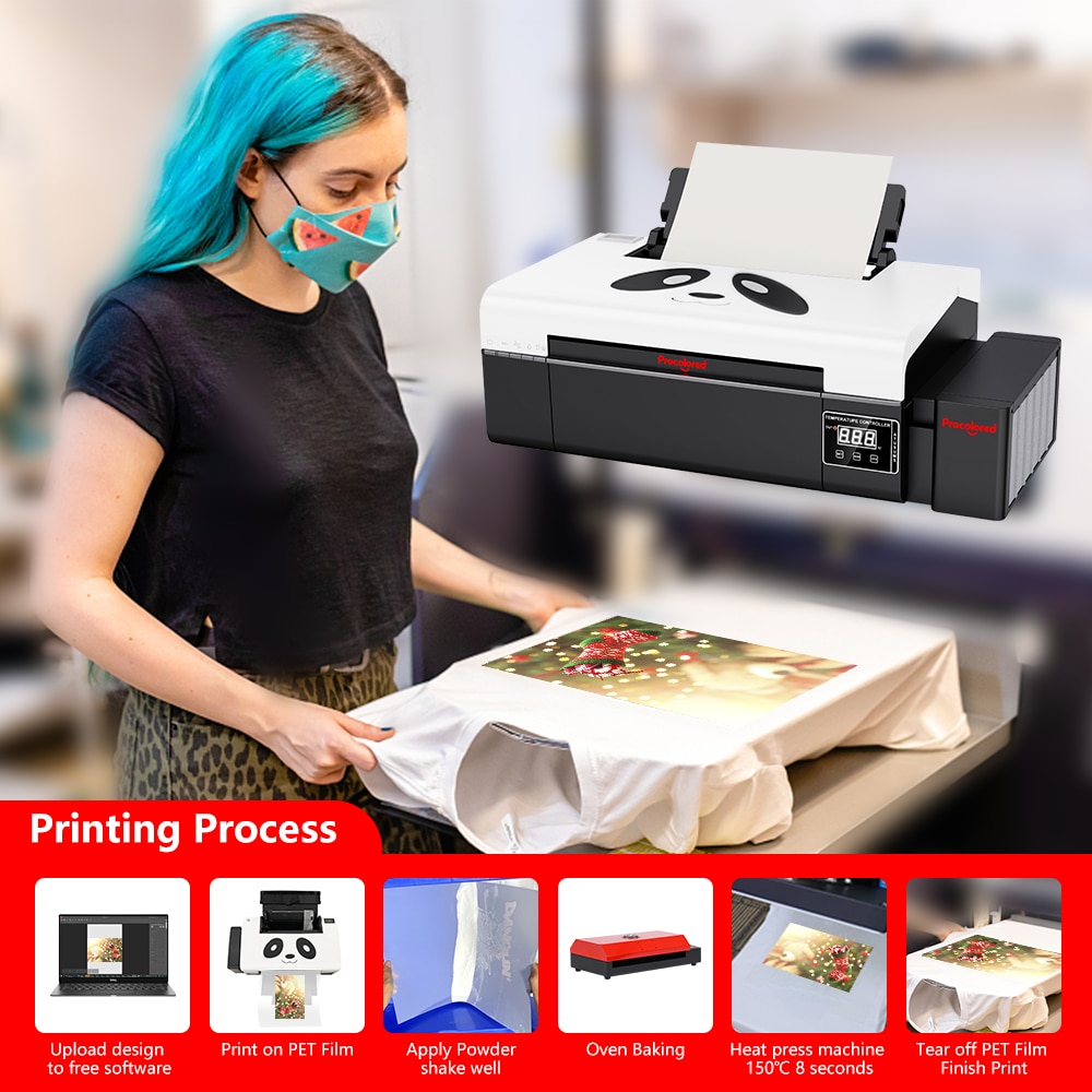 Printer For T-Shirts, Print DTF A3 Print Machine DTF T shirt Printer Print Direct to Transfer Film Sublimation