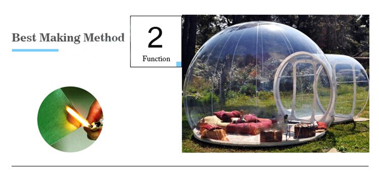 bubble tent Inflatable Dome Transparent camping tent house in The Rain Igloo house for camping 10ft 4M
