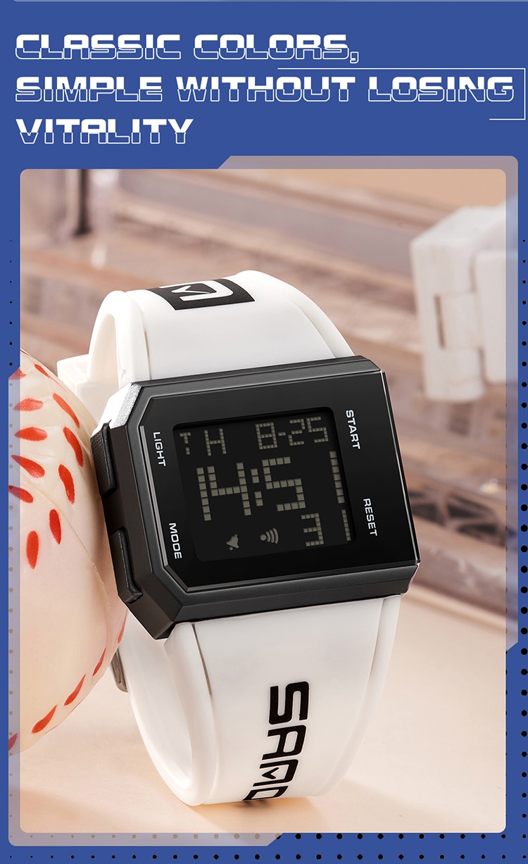 Digital Watch Chronograph Sport Electronic Bracelet 50M Waterproof Wristwatch Alarm Clock Watches