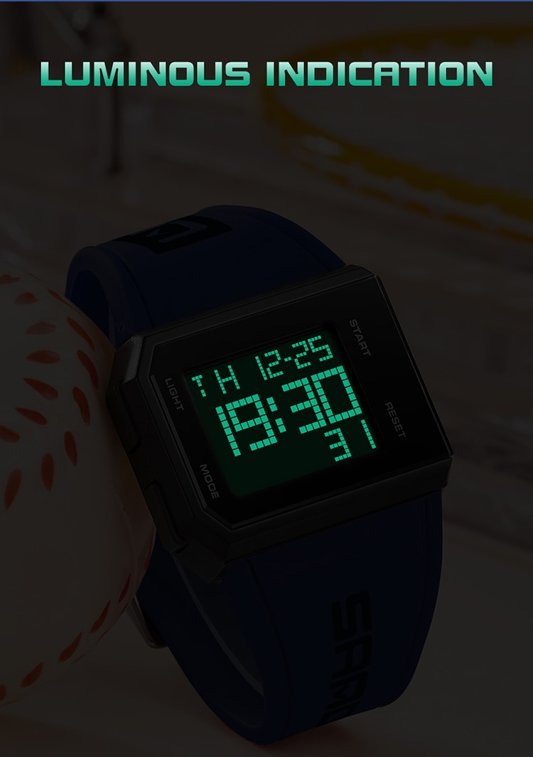 Digital Watch Chronograph Sport Electronic Bracelet 50M Waterproof Wristwatch Alarm Clock Watches
