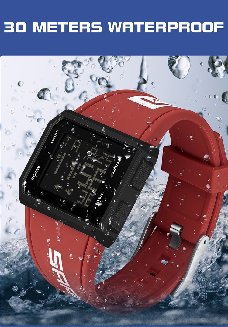 Digital Watch Chronograph Sport Electronic Bracelet 50M Waterproof Wristwatch Alarm Clock Watches