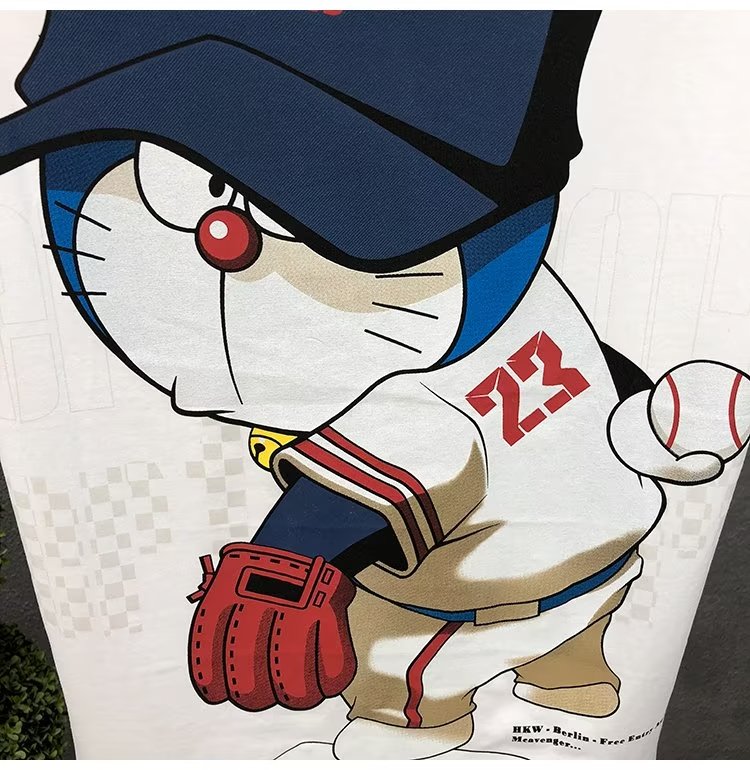 T-shirt Japan Doraemon Anime Short Sleeve Tops High Quality Cotton O-neck Tee Shirt