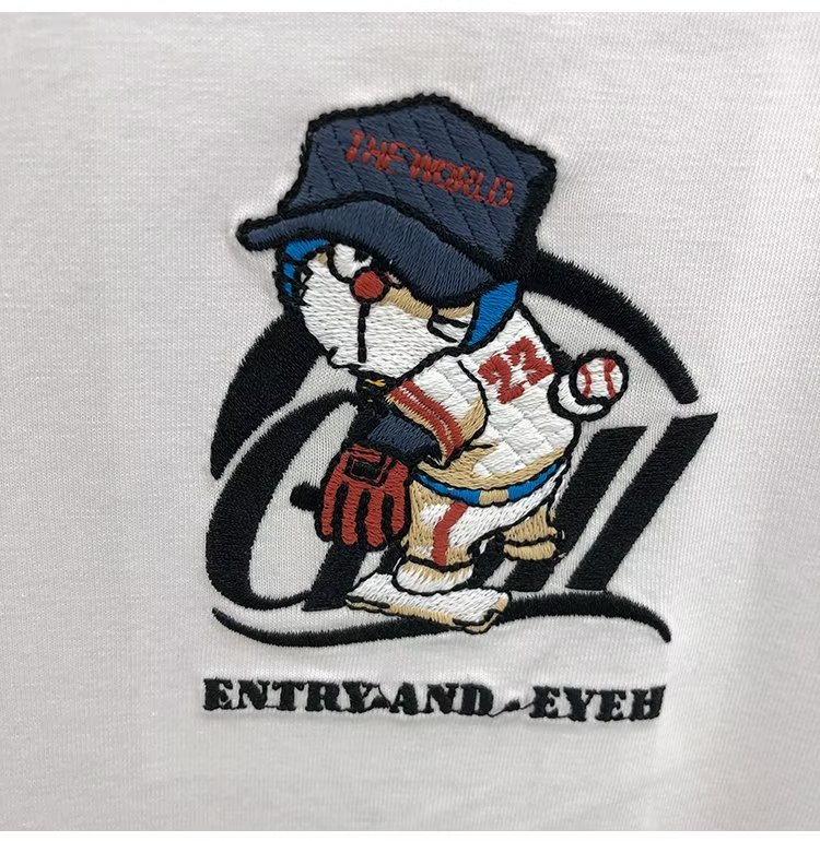 T-shirt Japan Doraemon Anime Short Sleeve Tops High Quality Cotton O-neck Tee Shirt