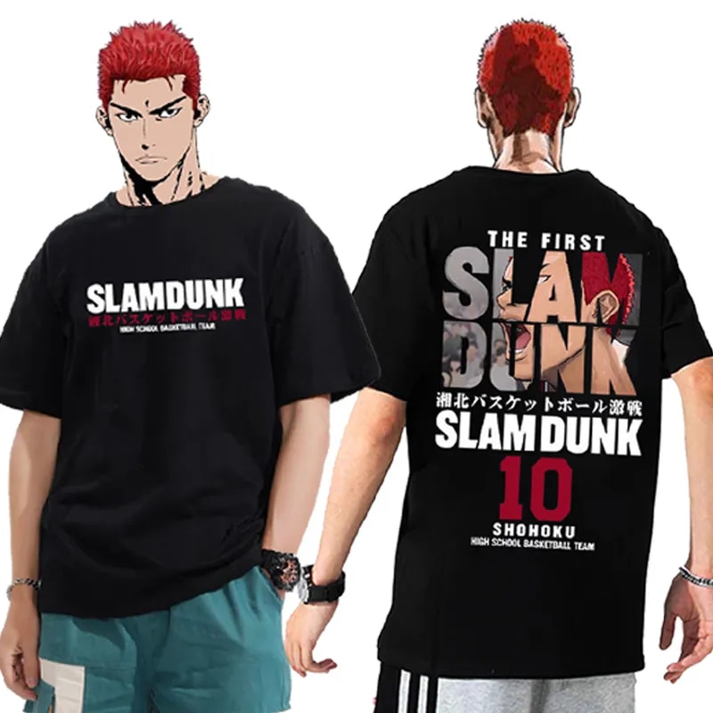 Anime Slam Dunk T-Shirt for Men’s Sakuragi Hanamichi Kaede Rukawa Tee Oversized Japanese Manga Women Short Sleeve Kid100-6XL Anime Slam Dunk T-Shirt for Men’s Sakuragi Hanamichi Kaede Rukawa Tee Oversized Japanese Manga Women Short Sleeve Kid100-6XL