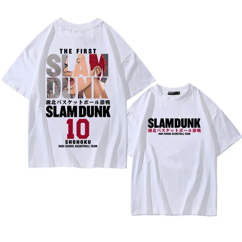 Anime Slam Dunk T-Shirt for Men’s Sakuragi Hanamichi Kaede Rukawa Tee Oversized Japanese Manga Women Short Sleeve Kid100-6XL Anime Slam Dunk T-Shirt for Men’s Sakuragi Hanamichi Kaede Rukawa Tee Oversized Japanese Manga Women Short Sleeve Kid100-6XL
