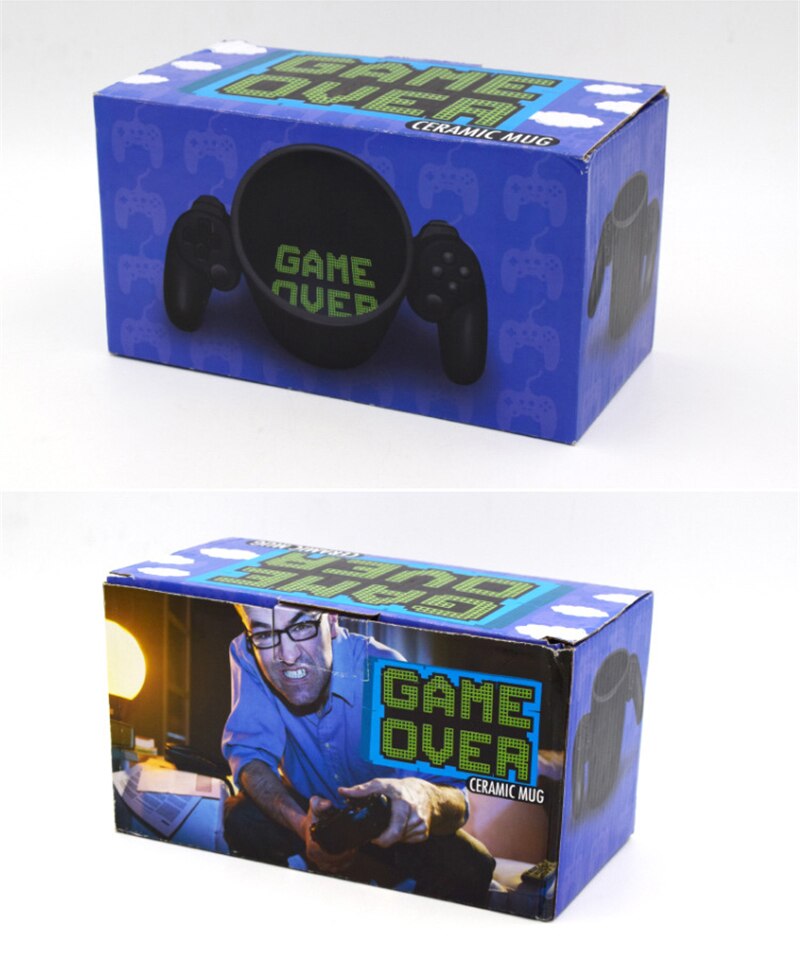 Ceramic Game Over Coffee Mug Creative 3D Game Controller Handle Cup For Home Office Game Boy Best Gift