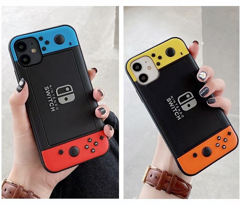 Phone Case for Iphone Creative Switch Game Console Style Silicone Protection Cover Gift