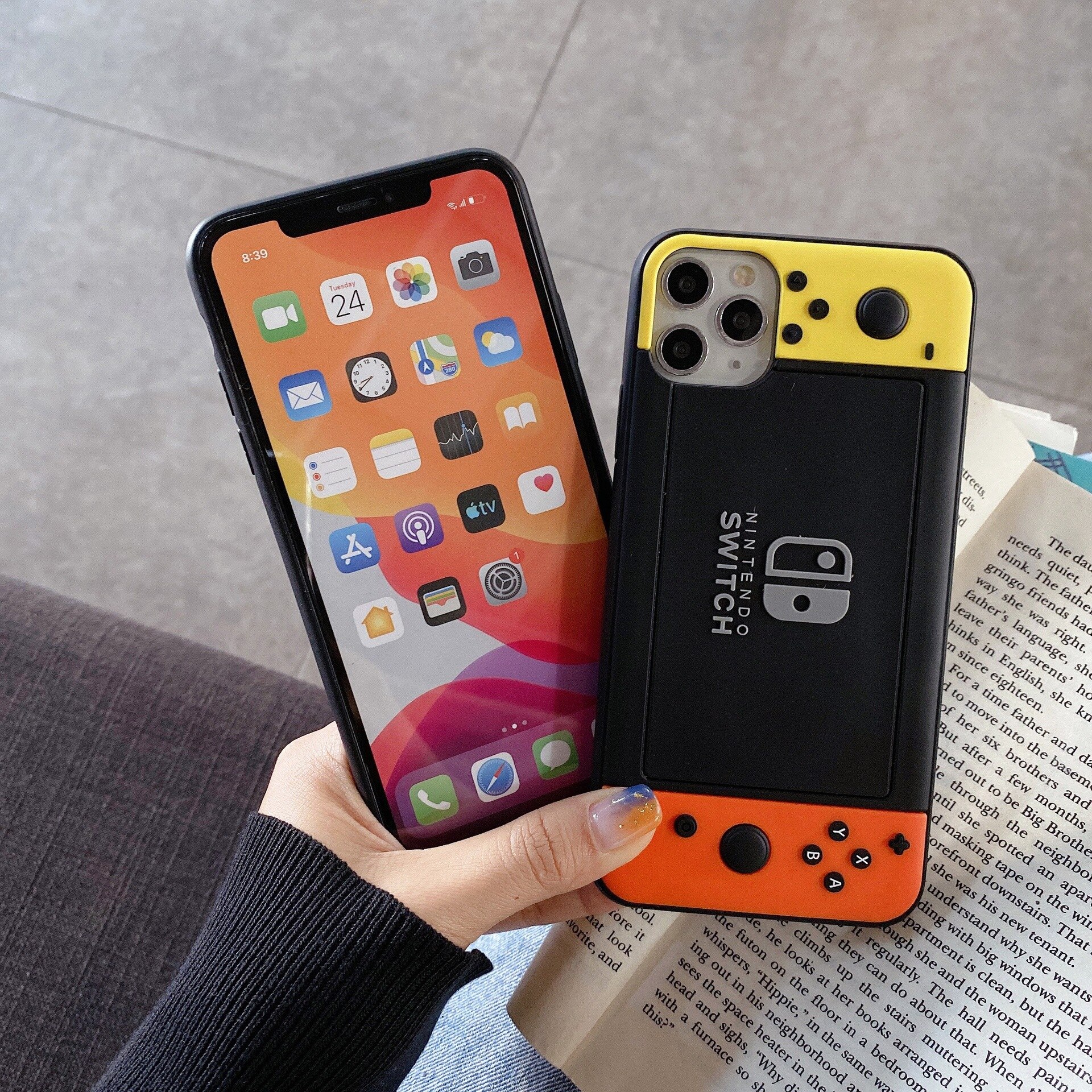 Phone Case for Iphone Creative Switch Game Console Style Silicone Protection Cover Gift