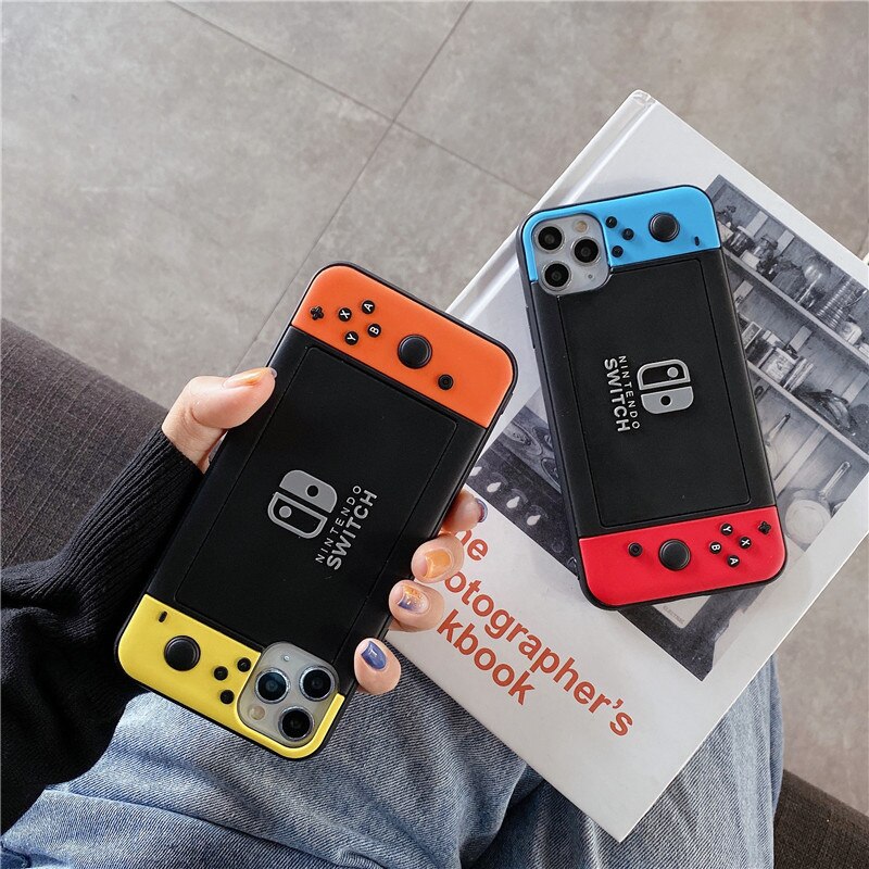 Phone Case for Iphone Creative Switch Game Console Style Silicone Protection Cover Gift