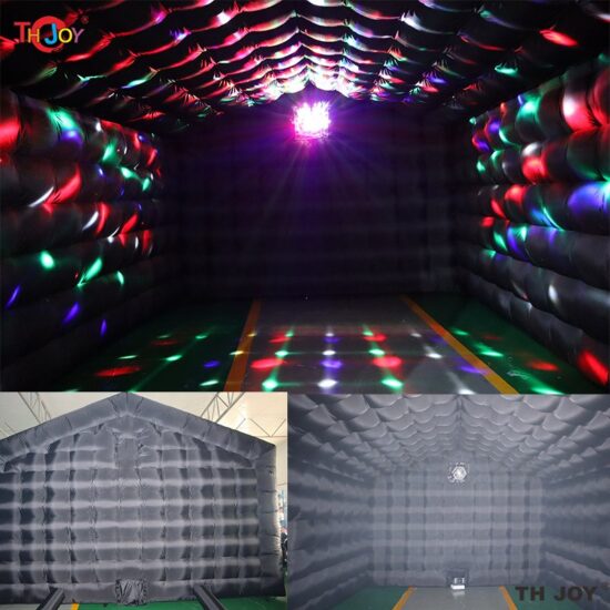 Tent Inflatable Nightclub Portable Inflatable Party Tent 7x5m Disco Light N Fog Machine Black Cube Bar - Image 5