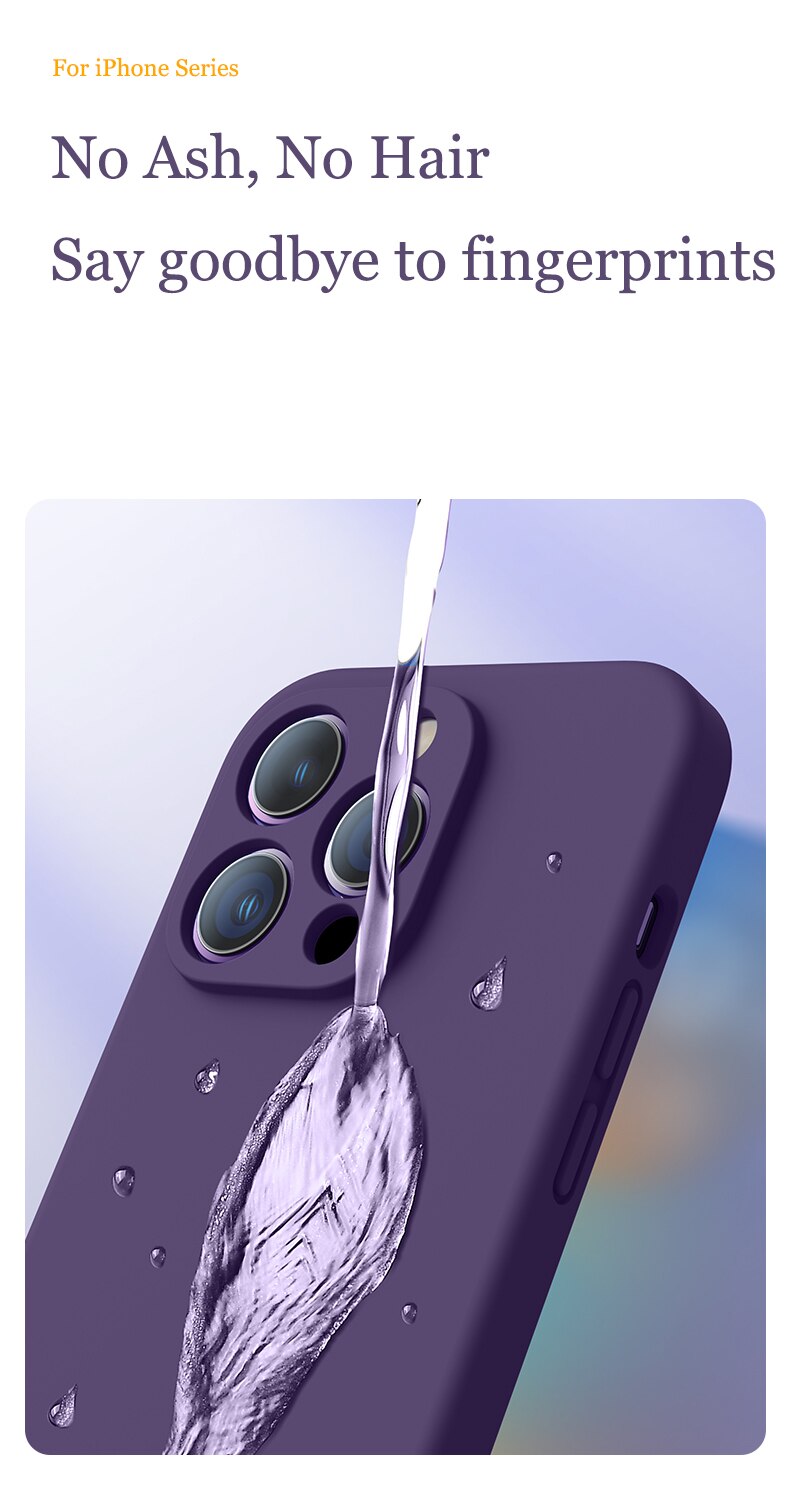 Phone Case For iPhone UTOPER Square Liquid Silicone With Microfiber Strong Protection Back Cover