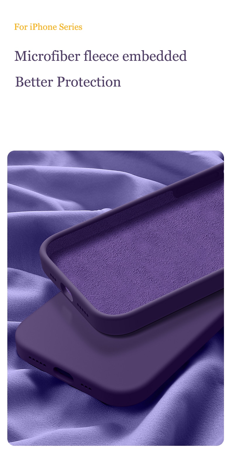 Phone Case For iPhone UTOPER Square Liquid Silicone With Microfiber Strong Protection Back Cover