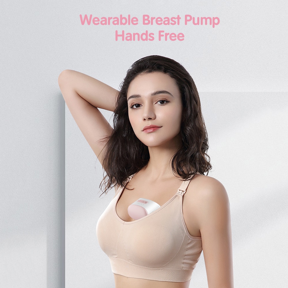 Wearable Breast Pump Hands Free Electric Portable Wearable Breast Pumps BPA-free Breastfeeding Milk Collector 2/1pcs