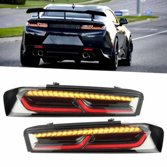 Lens For Chevrolet Camaro 2016-2018 Full LED Dynamic Tail Lights Smoked