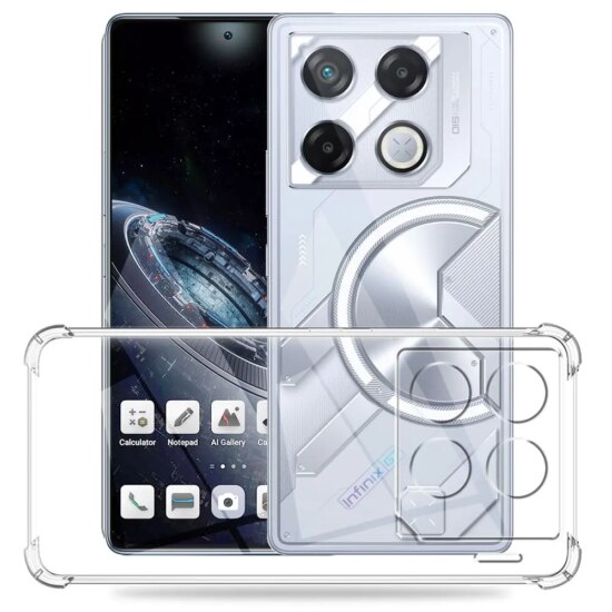 For Infinix GT 20 Pro 5G Case Clear Shockproof Silicone Soft Phone Case on Infinix GT20 Pro X6871 Clear Back Cover Protect Funda - Image 2