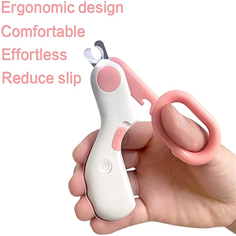 مقص أظافر الحيوانات المهني مع مقص ضوء ليد Professional Animal Nail Clipper With Led Light Scissors