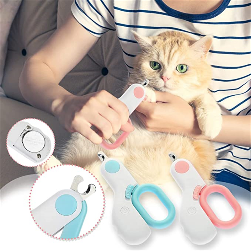 مقص أظافر الحيوانات المهني مع مقص ضوء ليد Professional Animal Nail Clipper With Led Light Scissors