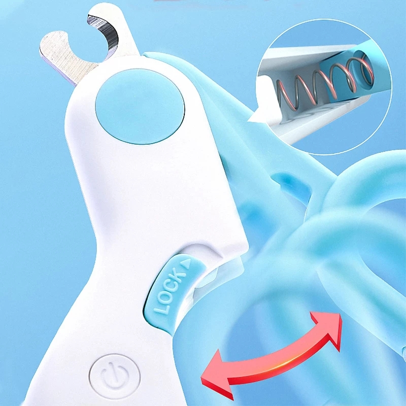 مقص أظافر الحيوانات المهني مع مقص ضوء ليد Professional Animal Nail Clipper With Led Light Scissors